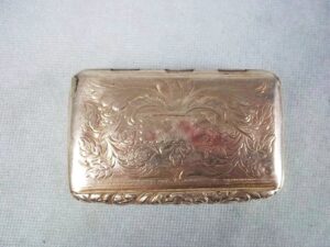 Georgian Sterling Silver Snuff Box Hallmarked For Birmingham 1829