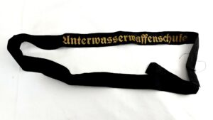 German, WWII, Kriegsmarine Cap Tally – Unterwasserwaffenschule (Underwater Weapons School)