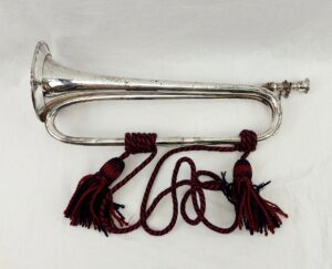 Hampshire Yeomanry Volunteers Or Middlesex Volunteers 1920s White Metal Bugle #2