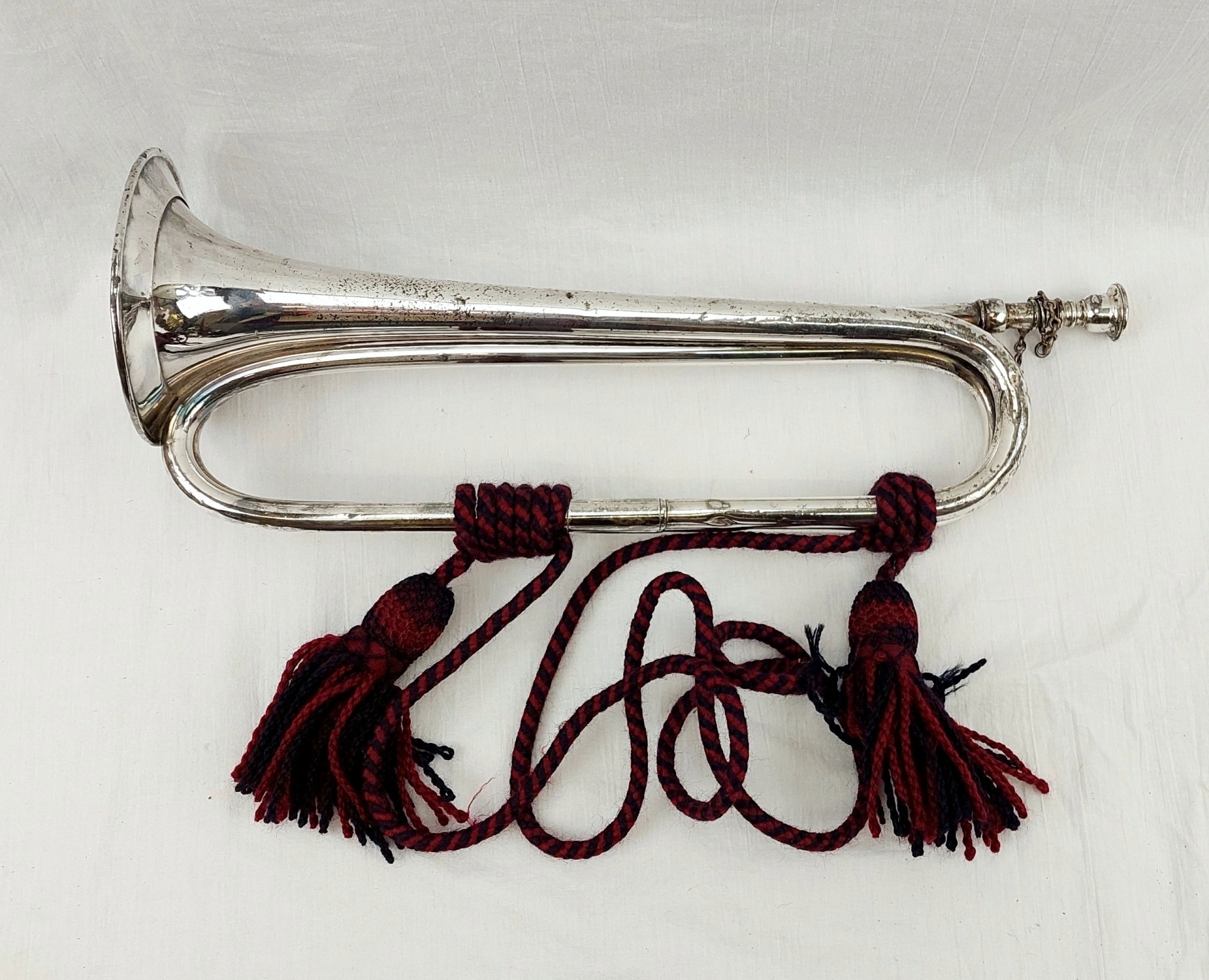 Hampshire Yeomanry Volunteers Or Middlesex Volunteers 1920s White Metal Bugle #2