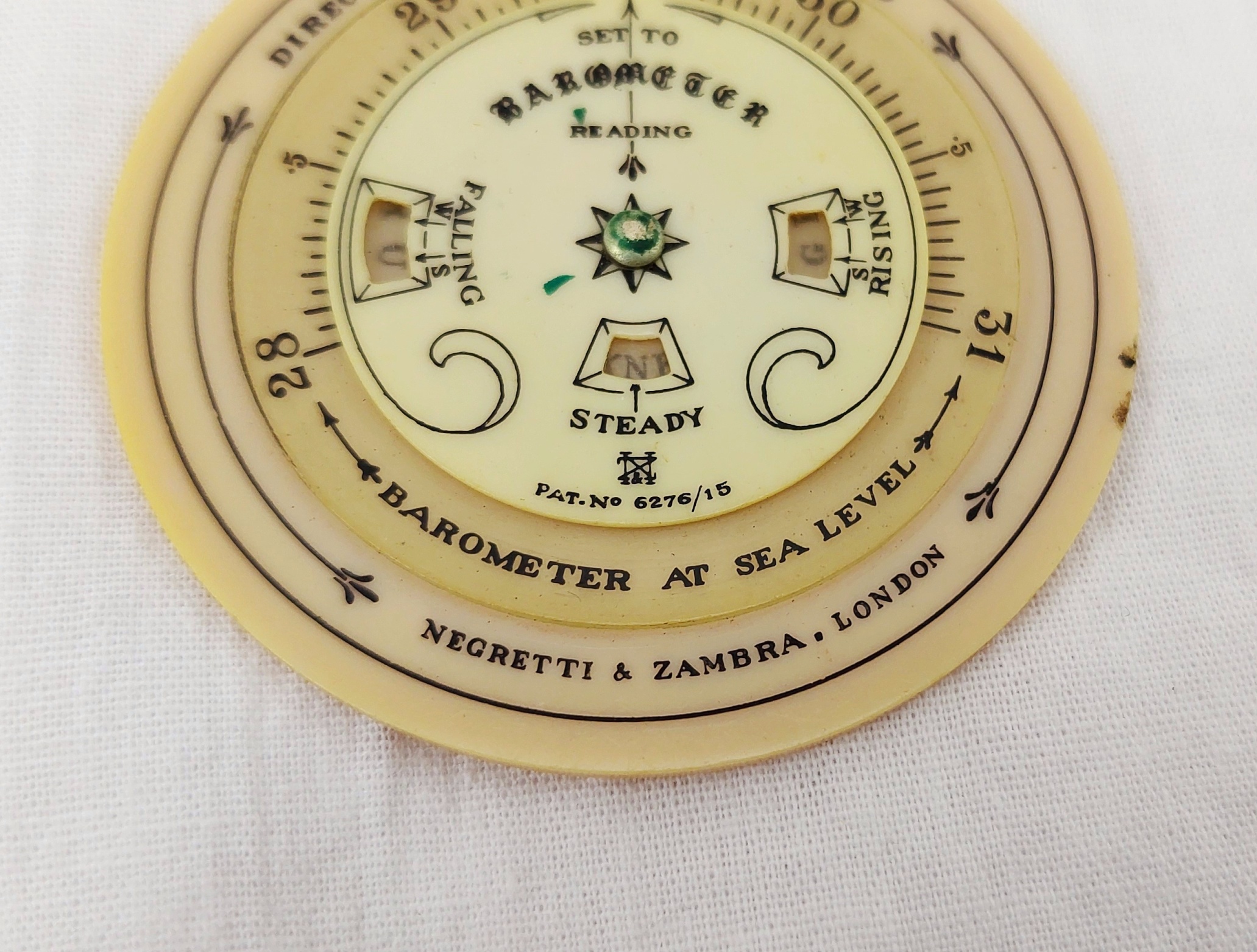 Antique Negretti & Zambra London 1915Provisional Patent Pocket Weather Forecaster - Image 3
