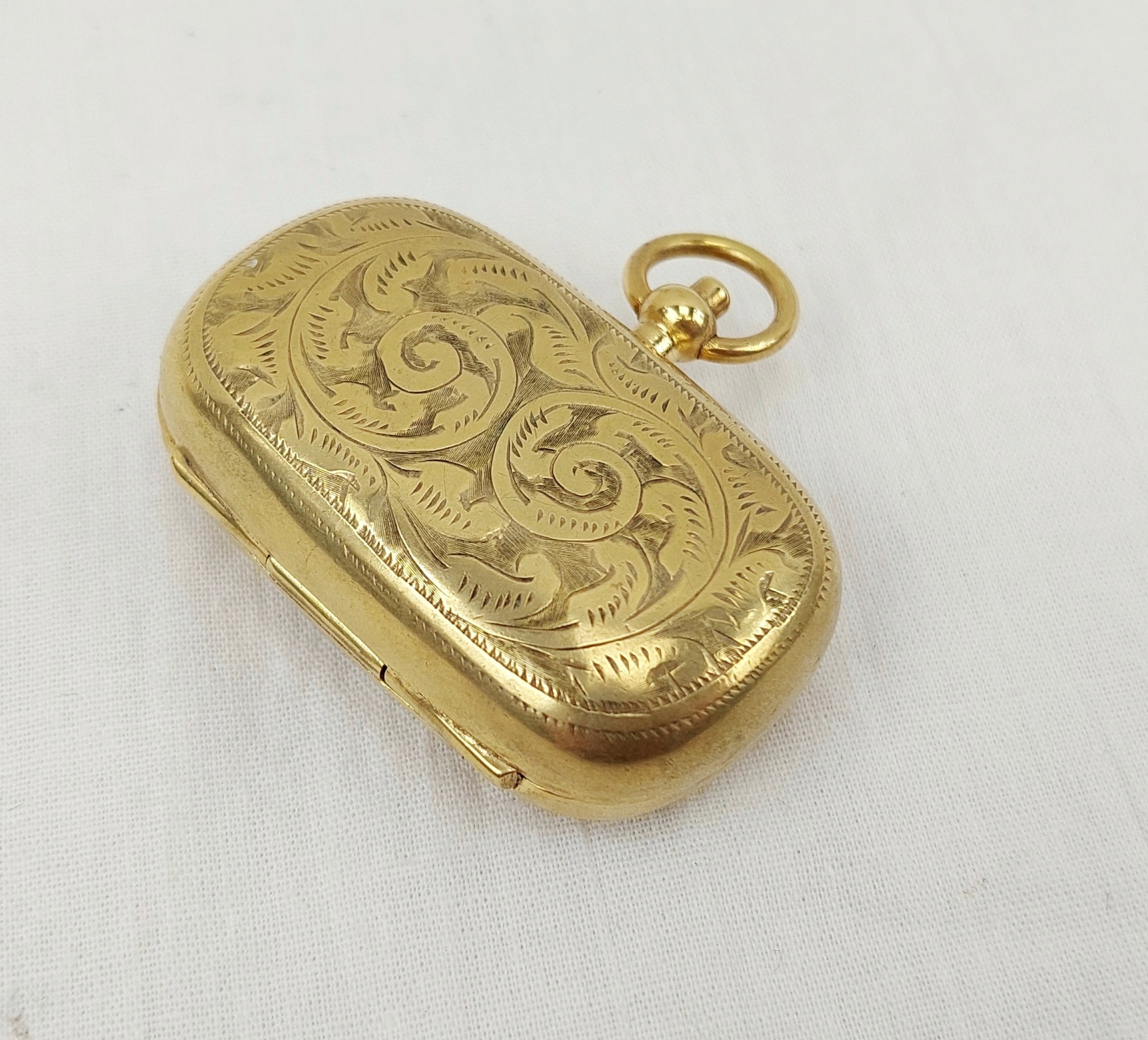 Victorian Gold Plated White Metal Sovereign & Half Sovereign Case - Image 3