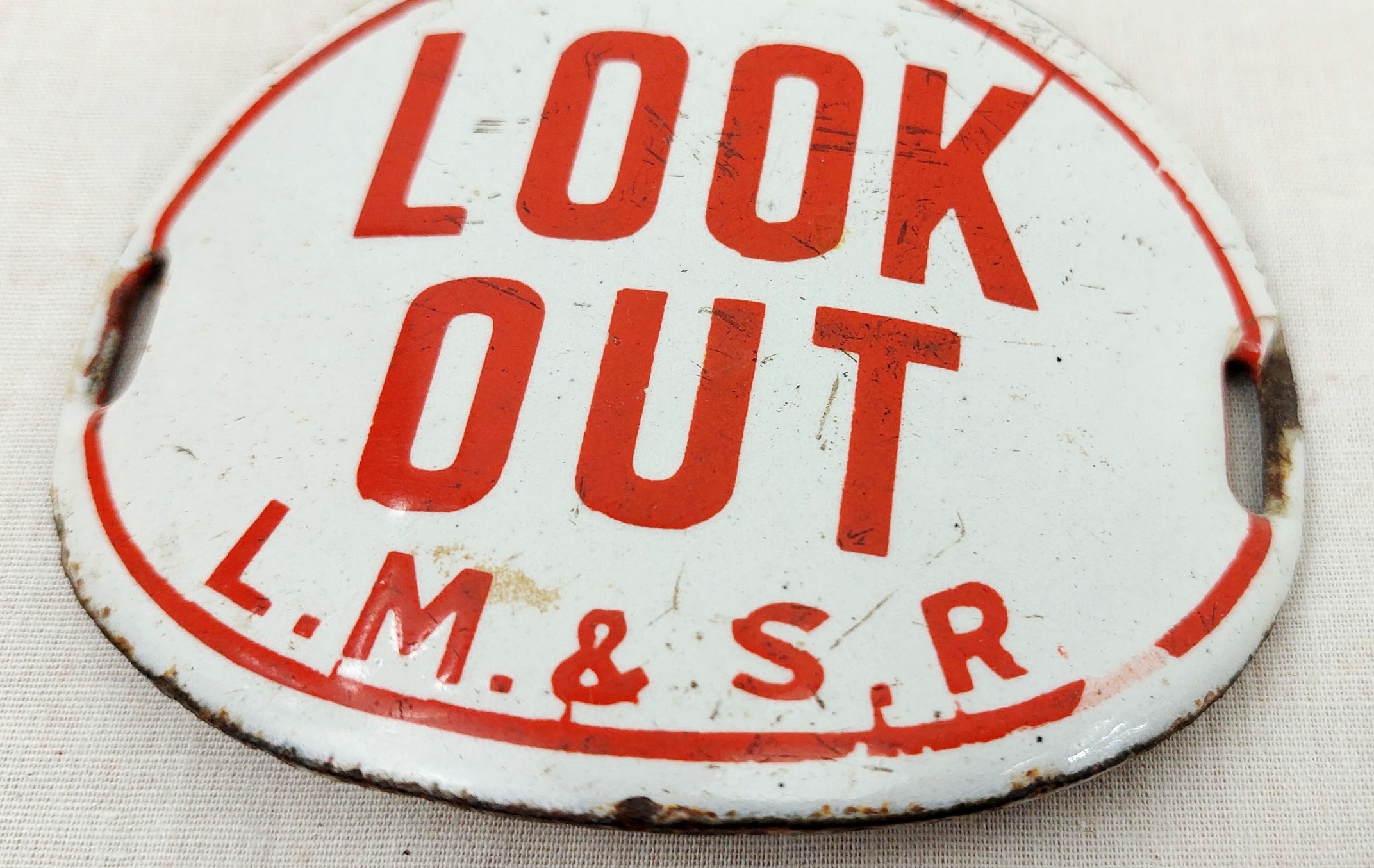 LM & SR Railway Look Out Enamel Arm Band #2 - Image 2