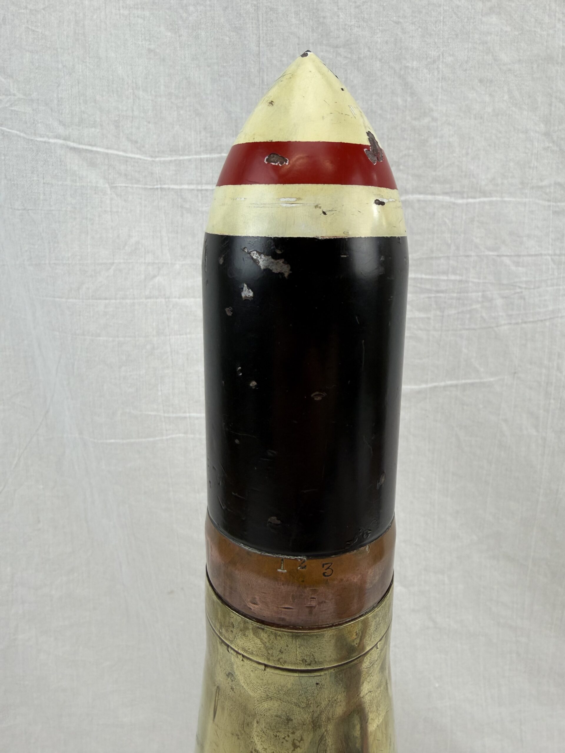 Rare WW2 6-pdr Armour Piercing Capped (APC) Shell 1943 - Image 5