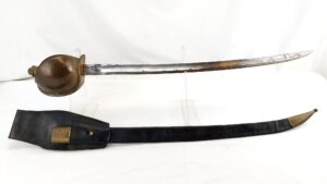 USA, Civil War 1862 – U.S. Navy Model 1860 Cutlass by Ames, Complete with Original Scabbard & Frog