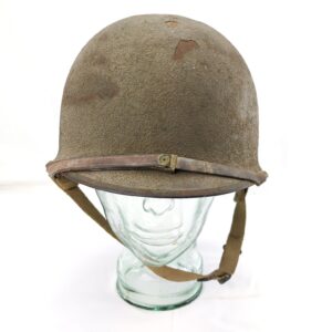 USA, WW2, M1 Infantry Helmet, Rear-Seam, Swivel Bales, with Firestone Fibre Liner