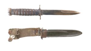 USA, WW2, M3 Fighting Knife by Camillus with Original U.S. M8 Scabbard (B.M.Co.)