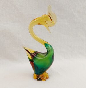 1950s Murano Sommerso Glass Bird