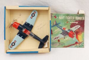 1960s Boxed Hubley Tinplate Navy Fighter Bomber
