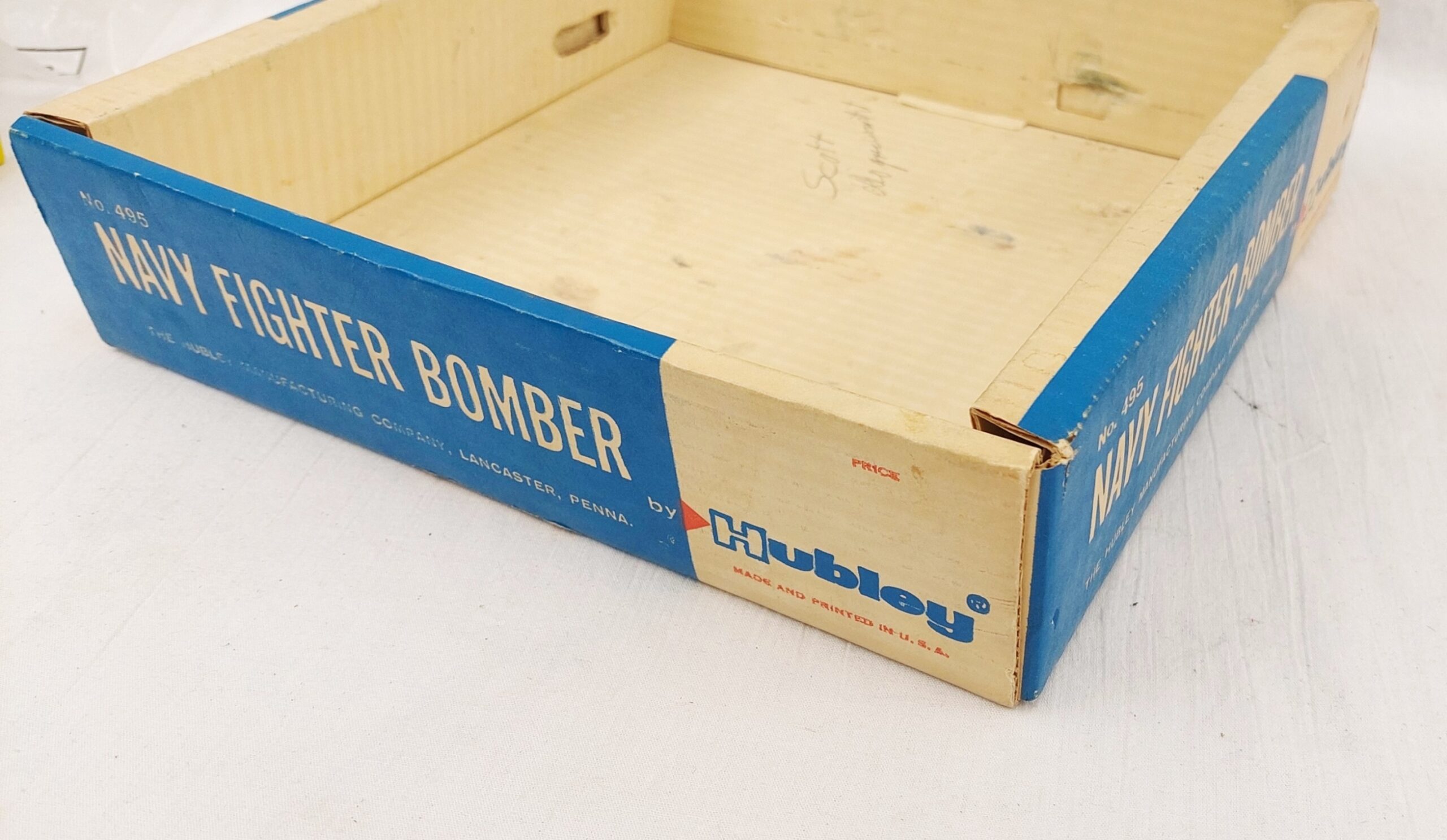 1960s Boxed Hubley Tinplate Navy Fighter Bomber - Image 7