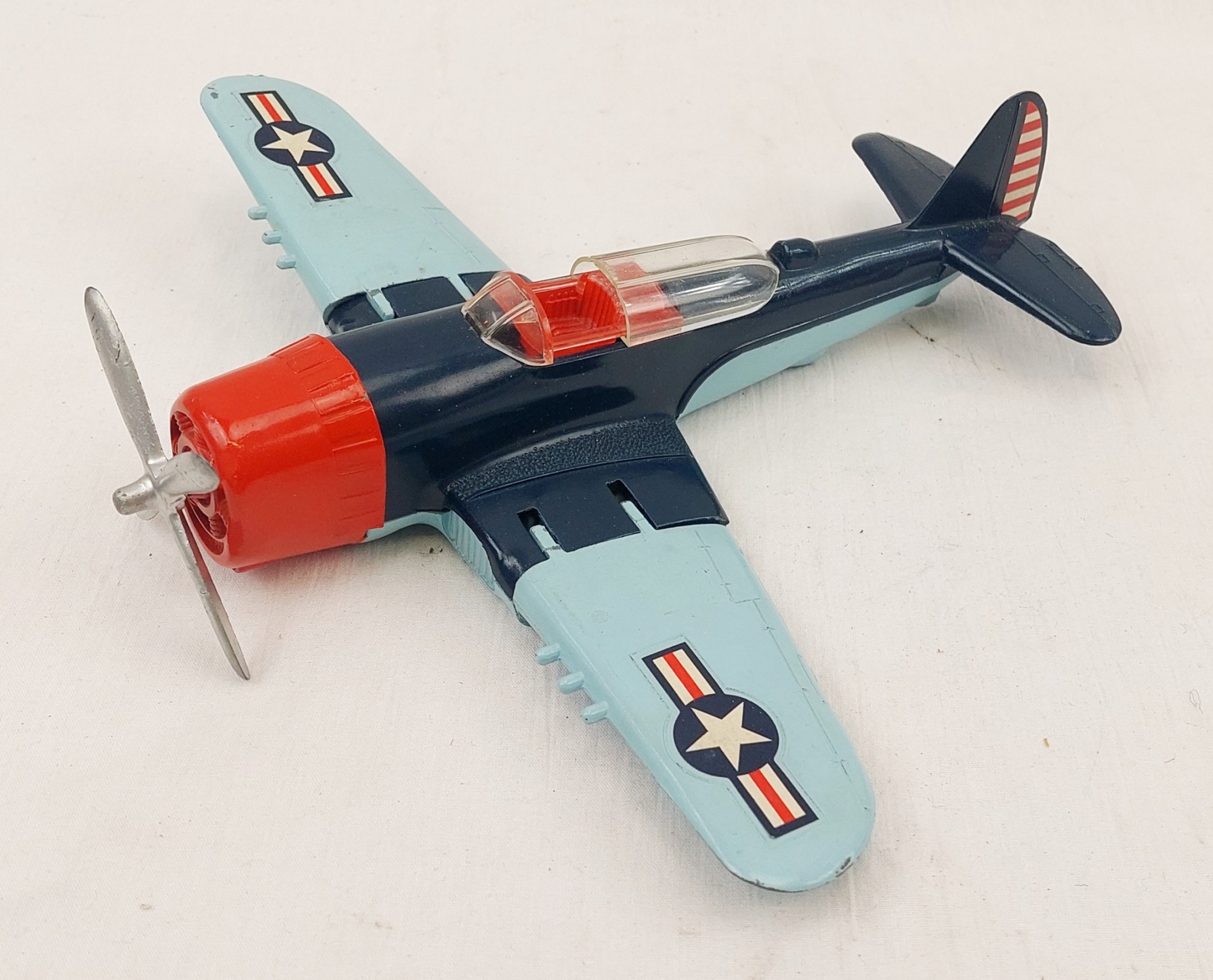 1960s Boxed Hubley Tinplate Navy Fighter Bomber - Image 3