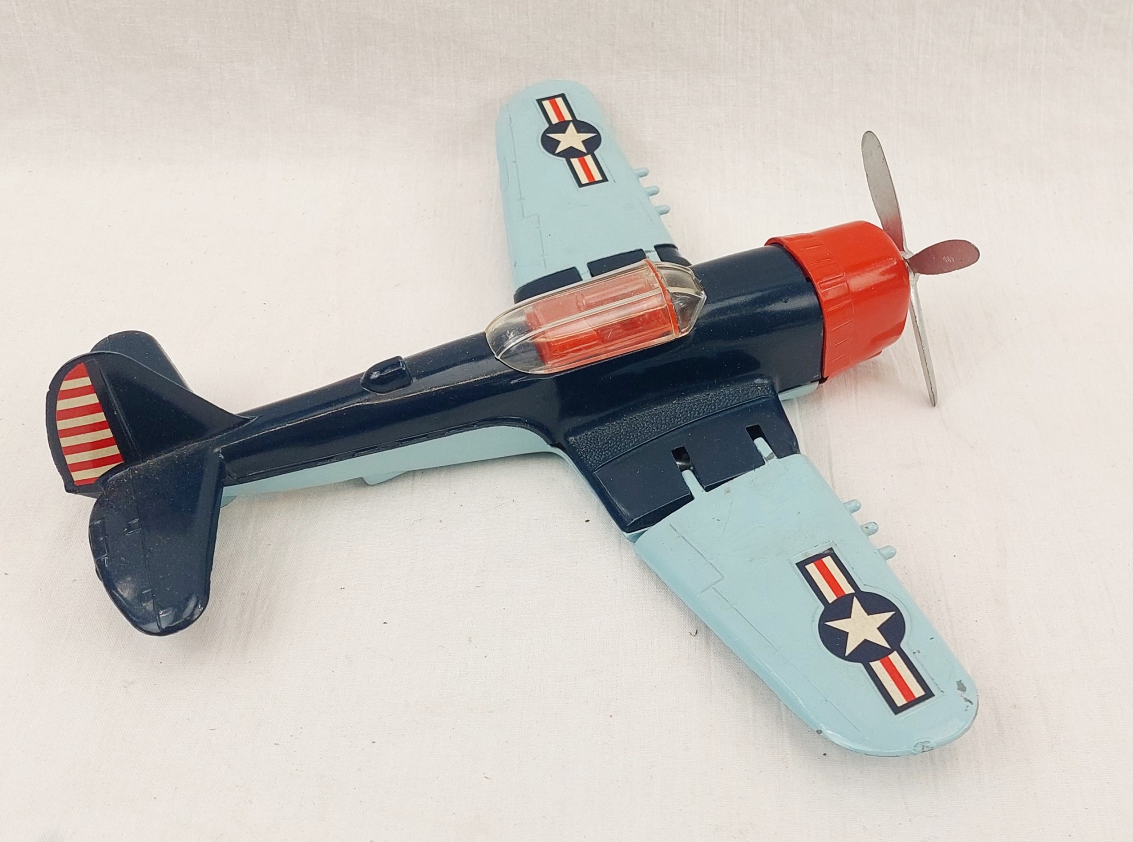 1960s Boxed Hubley Tinplate Navy Fighter Bomber - Image 2