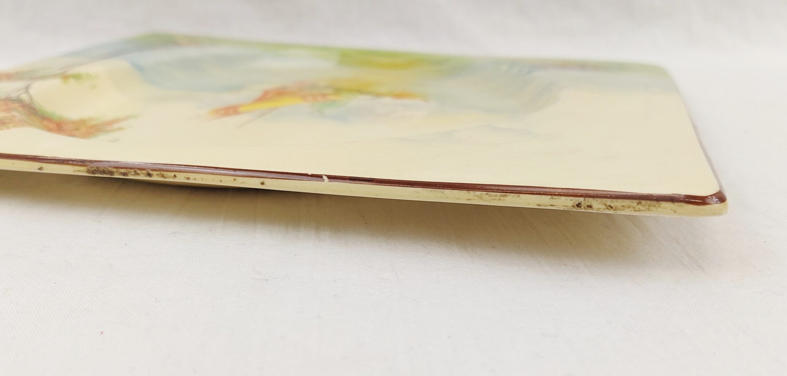 1930s Clarice Cliff Biarritz Paradise Pattern Rectangular Plate - Image 12