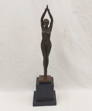 Art Deco Bronze Figurine Sculpture Of Lady Starfish After D.H. Chiparus