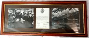 British (South Georgia), 26 April 1982 – Falklands War Instrument of Surrender Framed Display with Two Period Photographs, Leith Whaling Station, Lt Cdr Alfredo Astiz, HMS Plymouth & HMS Endurance