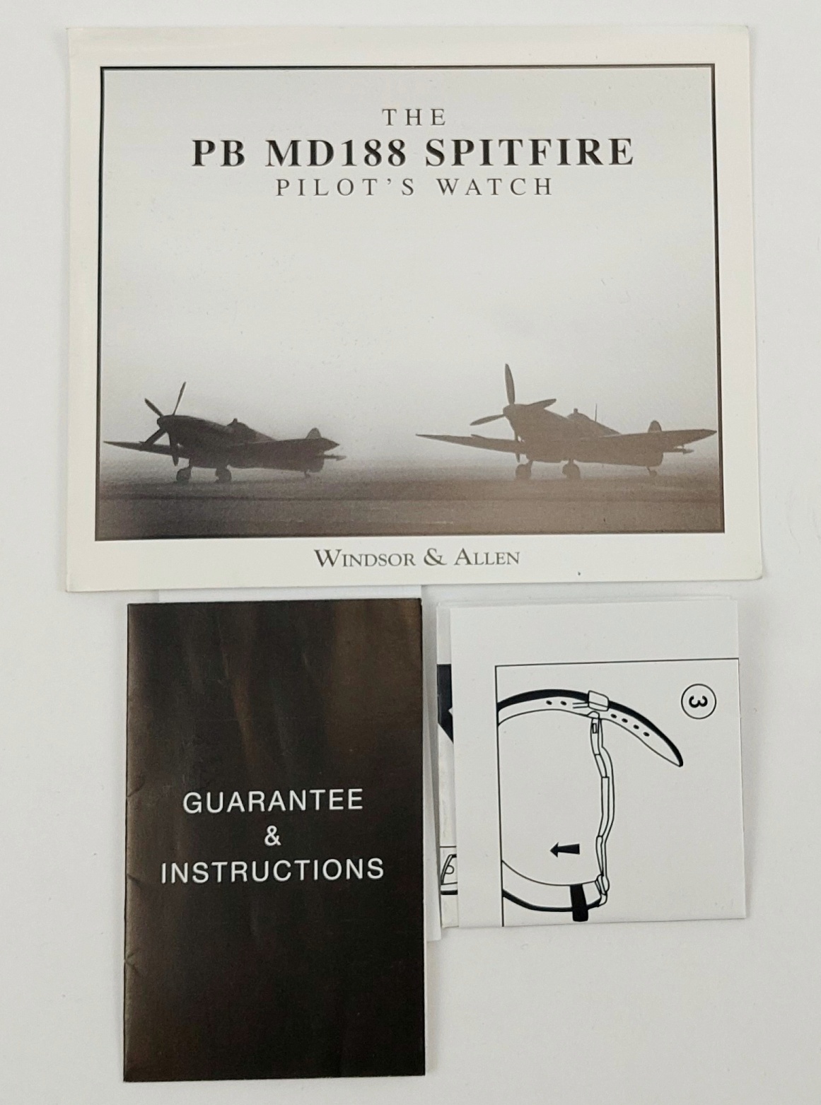 Boxed Gents Stainless Steel Windsor & Allen PB MD188 Spitfire Pilot’s Watch - Image 14