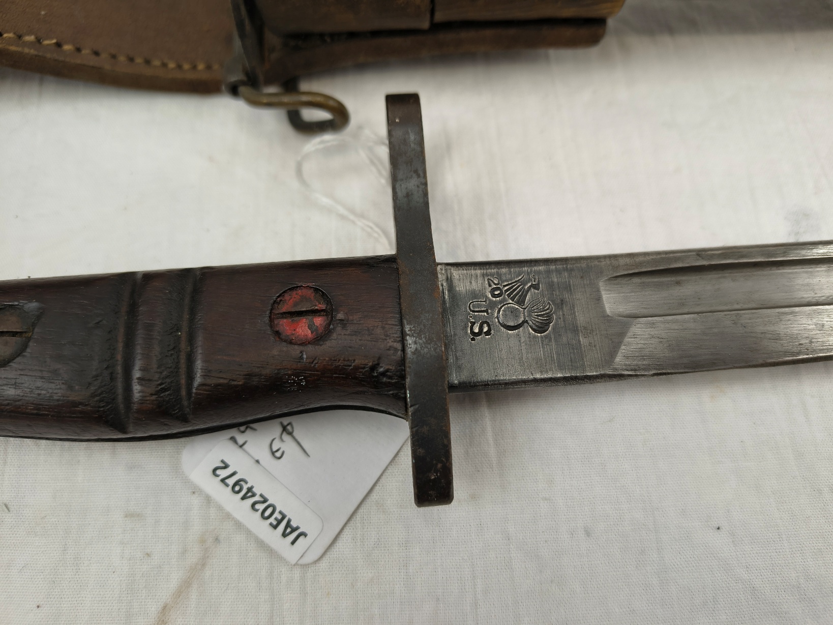 British WW1 1907 Pattern 1917 Bayonet By Remington With Scabbard, Frog and Belt - Image 13