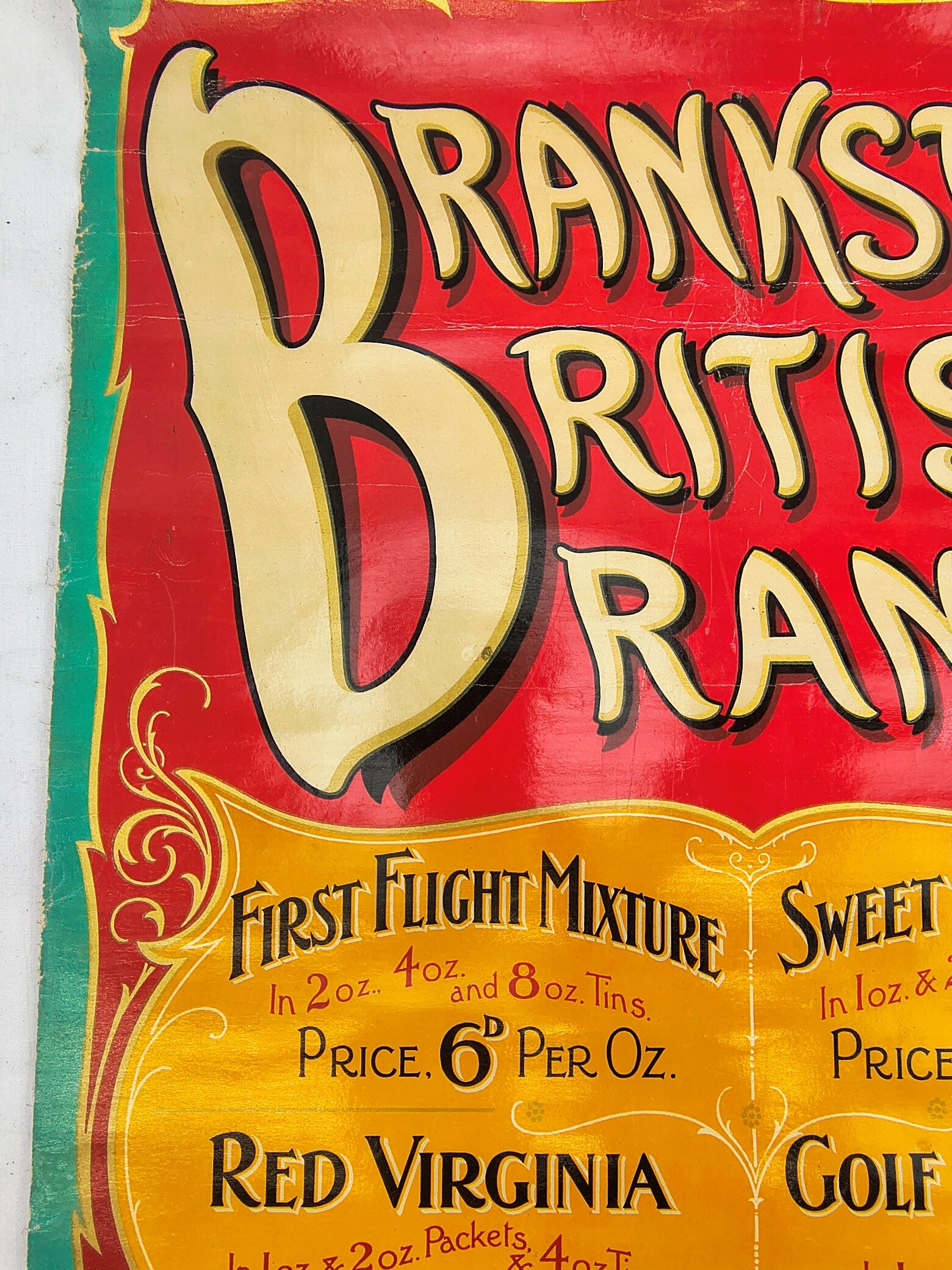 Early 20th Century Brankstons British Brands Tobacco Advertising Scroll - Image 4