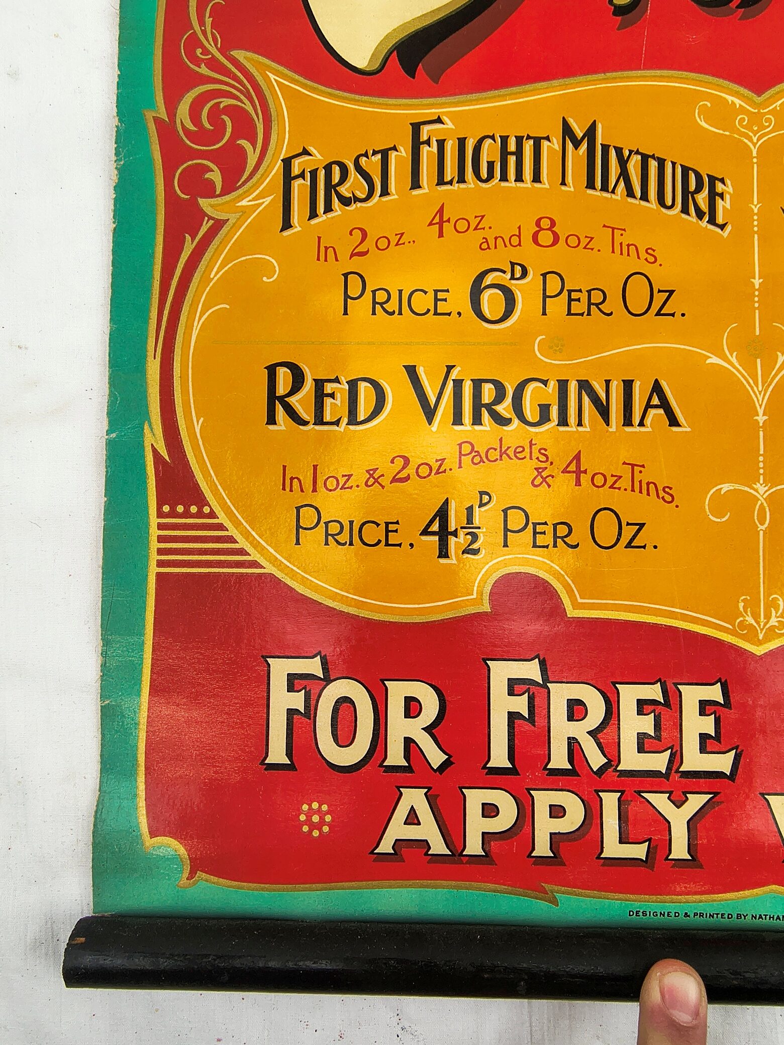 Early 20th Century Brankstons British Brands Tobacco Advertising Scroll - Image 3