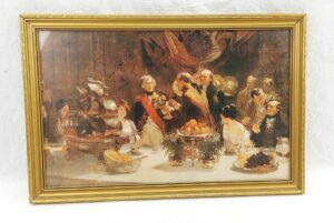 Framed Victorian Chromolithograph Nelson The Toast Is England By Fred Roe