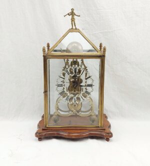 Circa 1850 Victorian Fusee Skeleton Clock British Colonial Hunting Club