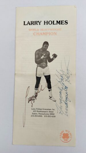 Larry Holmes Enterprises Promotional Brochure, Hand-Signed by Larry Holmes, post 1983