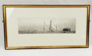 Later Giclee Reprint William Lionel Wyllie Sailing Around Spithead Fort