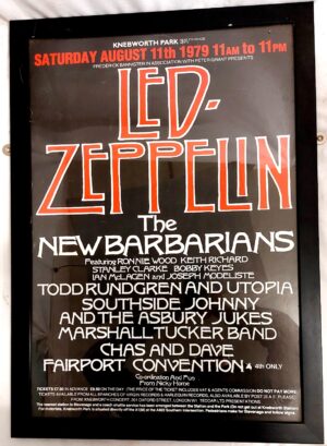 Led Zeppelin, Framed Knebworth Park 11th August 1979 Concert Poster