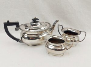 c1930’s Garrard & Co Silver Plated Art Deco 3 Piece Tea Set