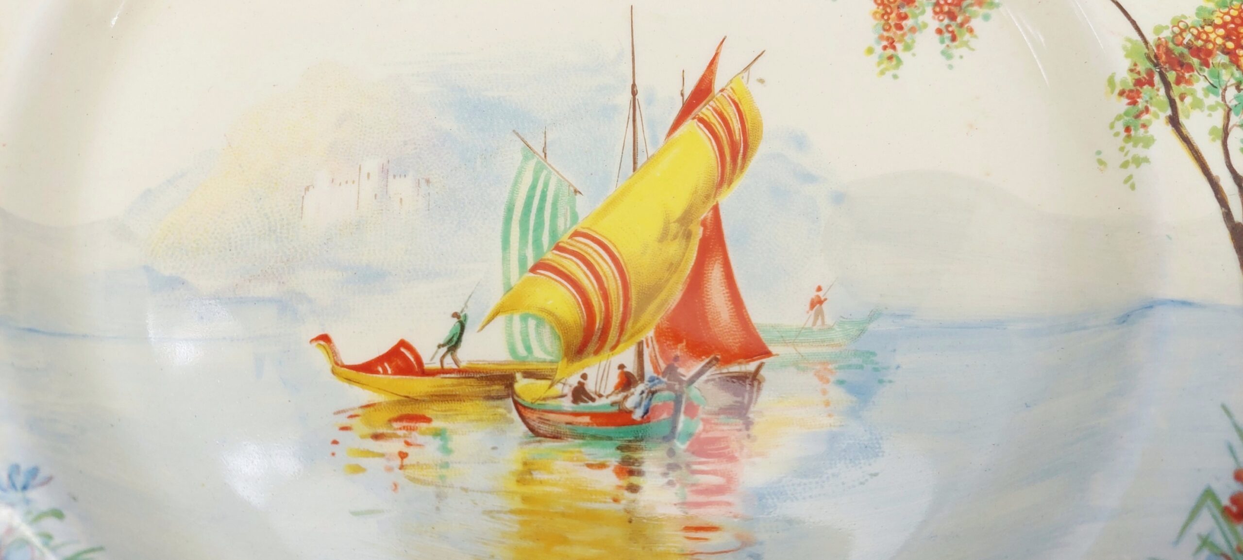 1930s Clarice Cliff Biarritz Paradise Pattern Rectangular Plate - Image 3