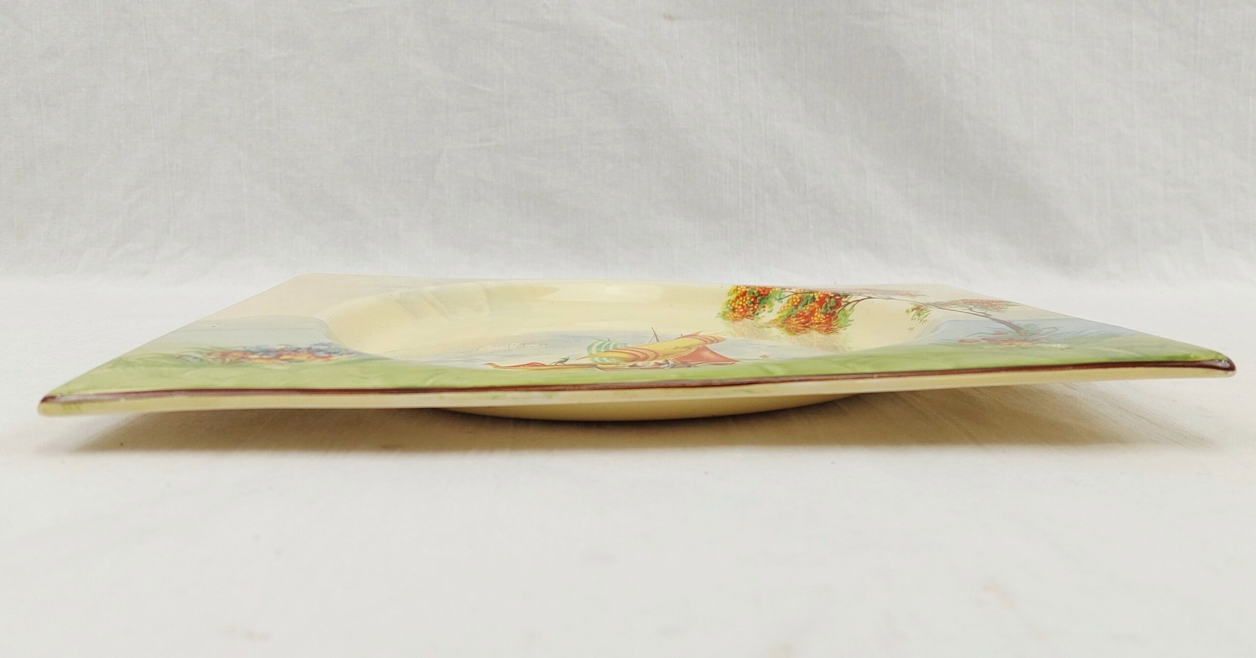 1930s Clarice Cliff Biarritz Paradise Pattern Rectangular Plate - Image 8