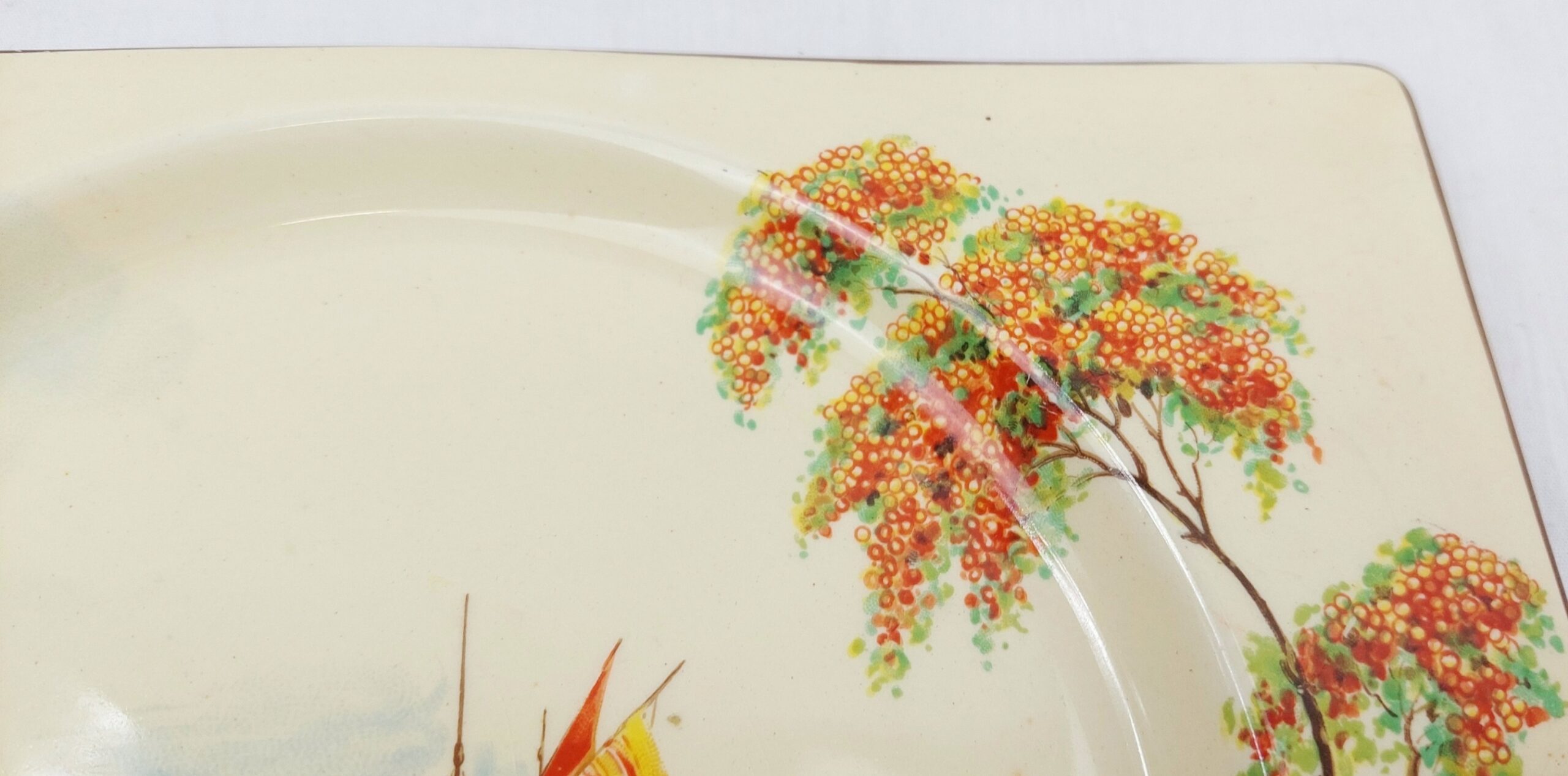 1930s Clarice Cliff Biarritz Paradise Pattern Rectangular Plate - Image 2