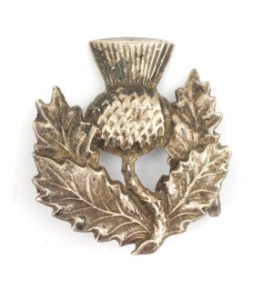 Scotland, Boer War c.1899–1902, Royal Scots Reserve Slouch Hat Badge, Silver