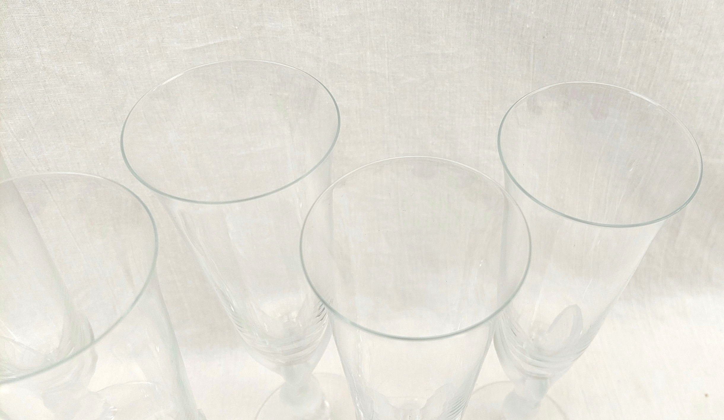 Six Igor Carl Faberge For Franklin Crystal Snow Dove Crystal Champagne Glasses - Image 9