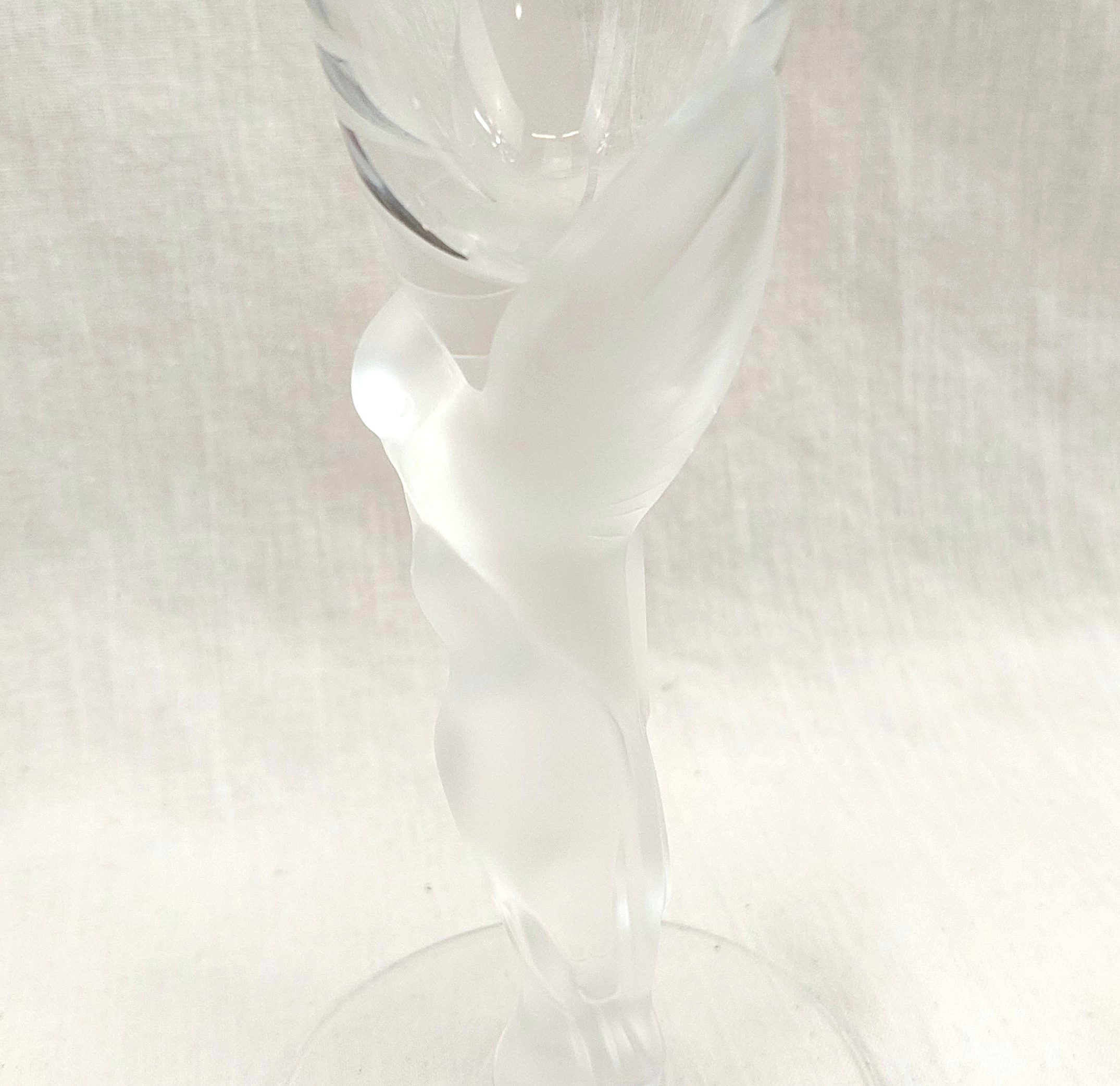 Six Igor Carl Faberge For Franklin Crystal Snow Dove Crystal Champagne Glasses - Image 7