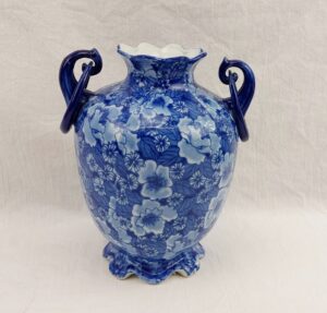 Victorian Masons Regency Ironstone Blue And White Vase