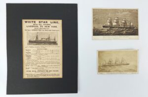 White Star Line Royal Mail Steamers – Three 19th-Century Promotional & Cabin Cards (Celtic, Atlantic & Saloon Fare Rates)