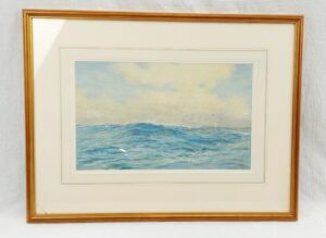William Lionel Wyllie Seagulls At Sea Watercolour Painting