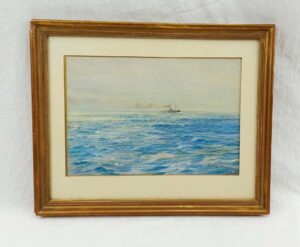 William Lionel Wyllie Trawler At Sea Watercolour