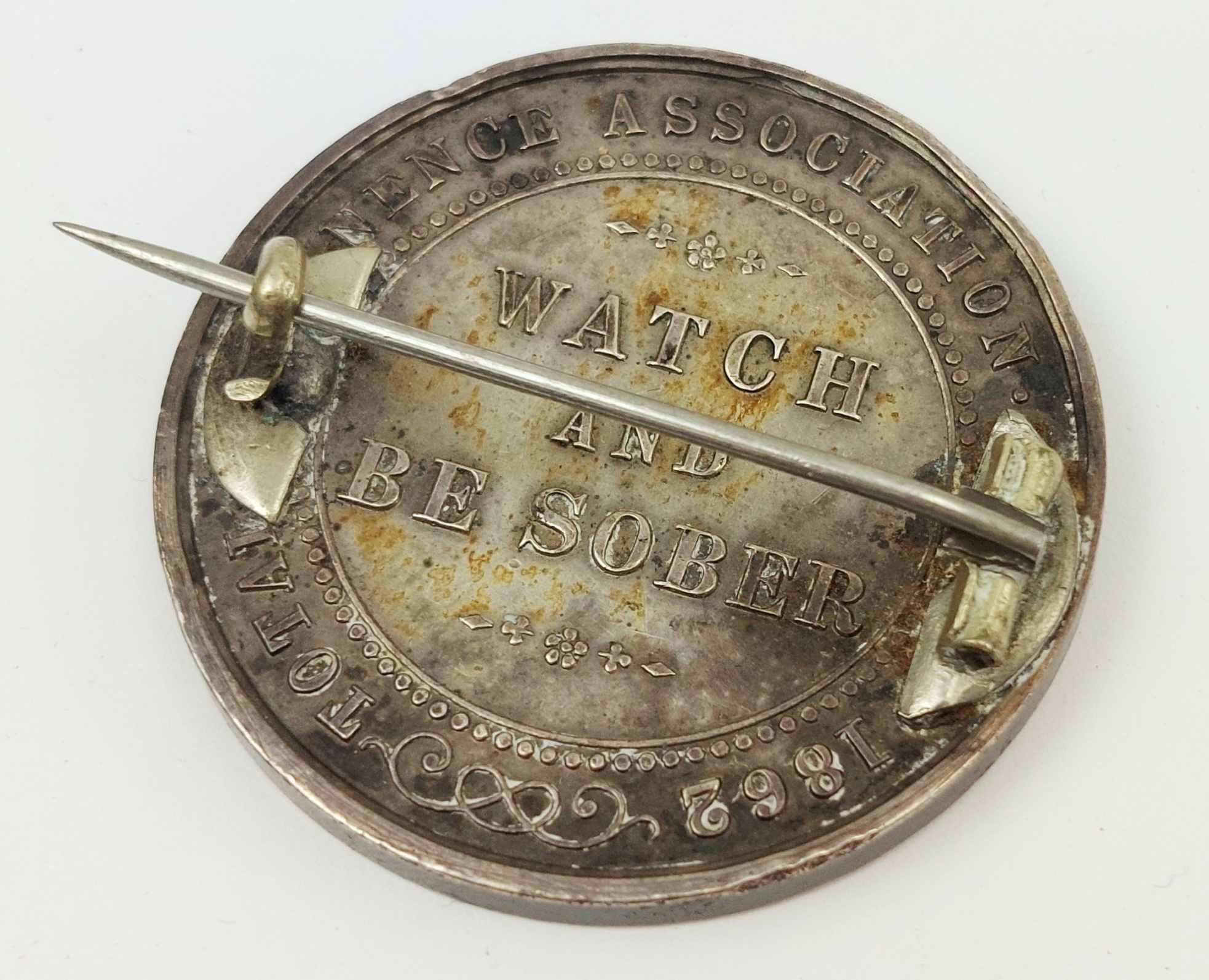 c1897 British Colonial Indian Army Temperance Silver Medal - Image 3