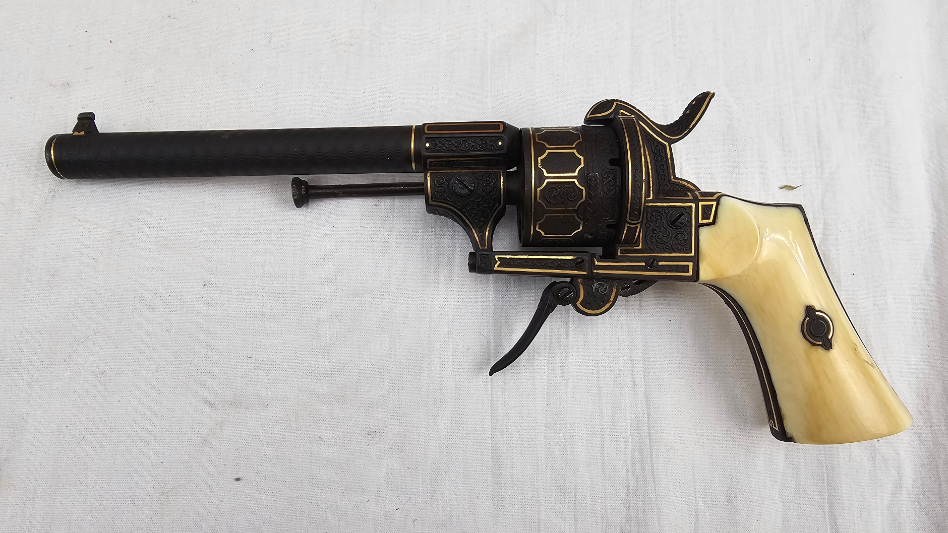 19th Century Pinfire revolver Presented by King of Italy Umberto to Garibaldi - RESERVED - Image 6