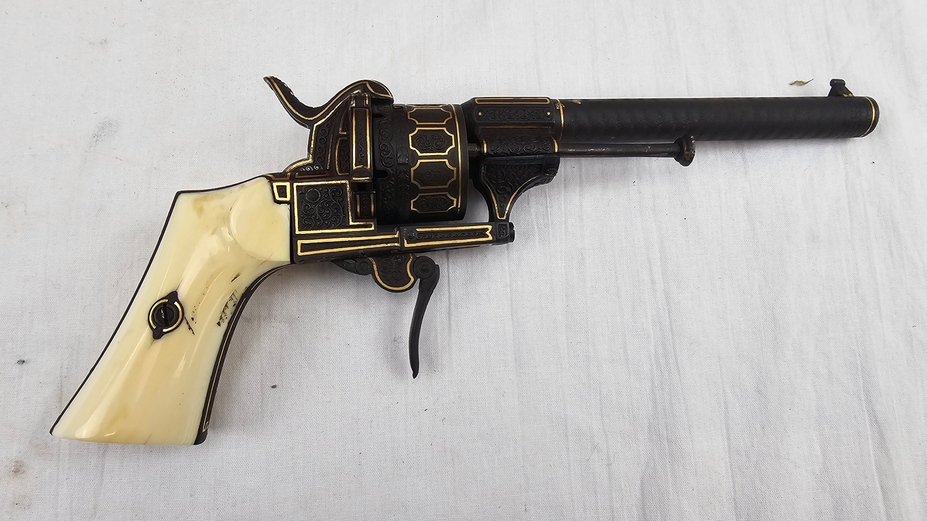 19th Century Pinfire revolver Presented by King of Italy Umberto to Garibaldi - RESERVED - Image 7
