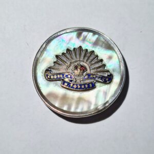 Original WW1 British Australian Military Forces Sweetheart Mother of Pearl & Silver Sweetheart Brooch