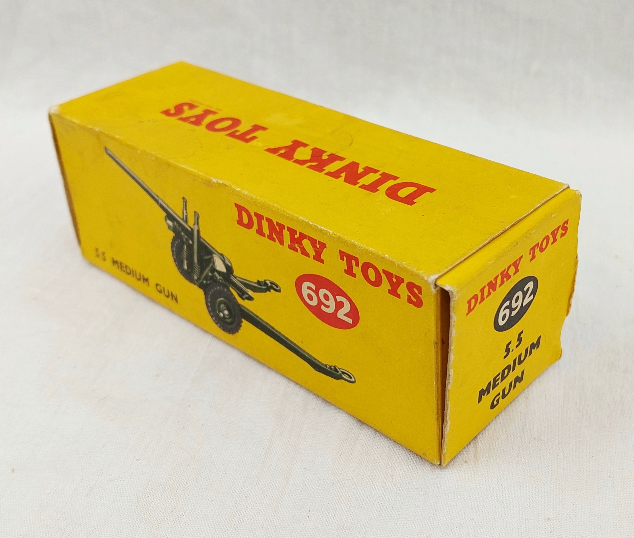 Boxed Dinky Toys 692 5.5" Medium Gun - Image 3