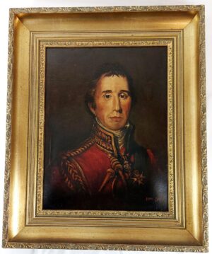British, 20th Century,  Framed Original Oil Painting, Portrait of Arthur Wellesley–1st Duke of Wellington, Signed by Brian Coole