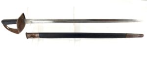 British, Victorian, 1889 Pattern Royal Naval Cutlass with Scabbard, Enfield, Dated 1901