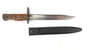 British, WW2, No.5 Mk.I Type 2 Jungle Carbine Bayonet & Scabbard – Radcliffe (N187)