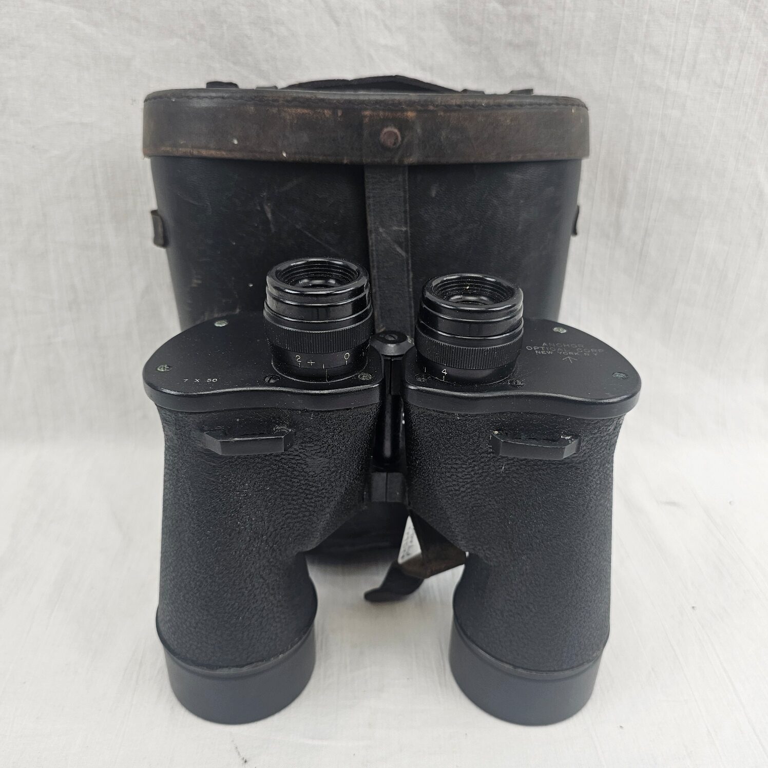 Cased WW2 British Royal Navy Anchor Corp 7 x 50 Binoculars