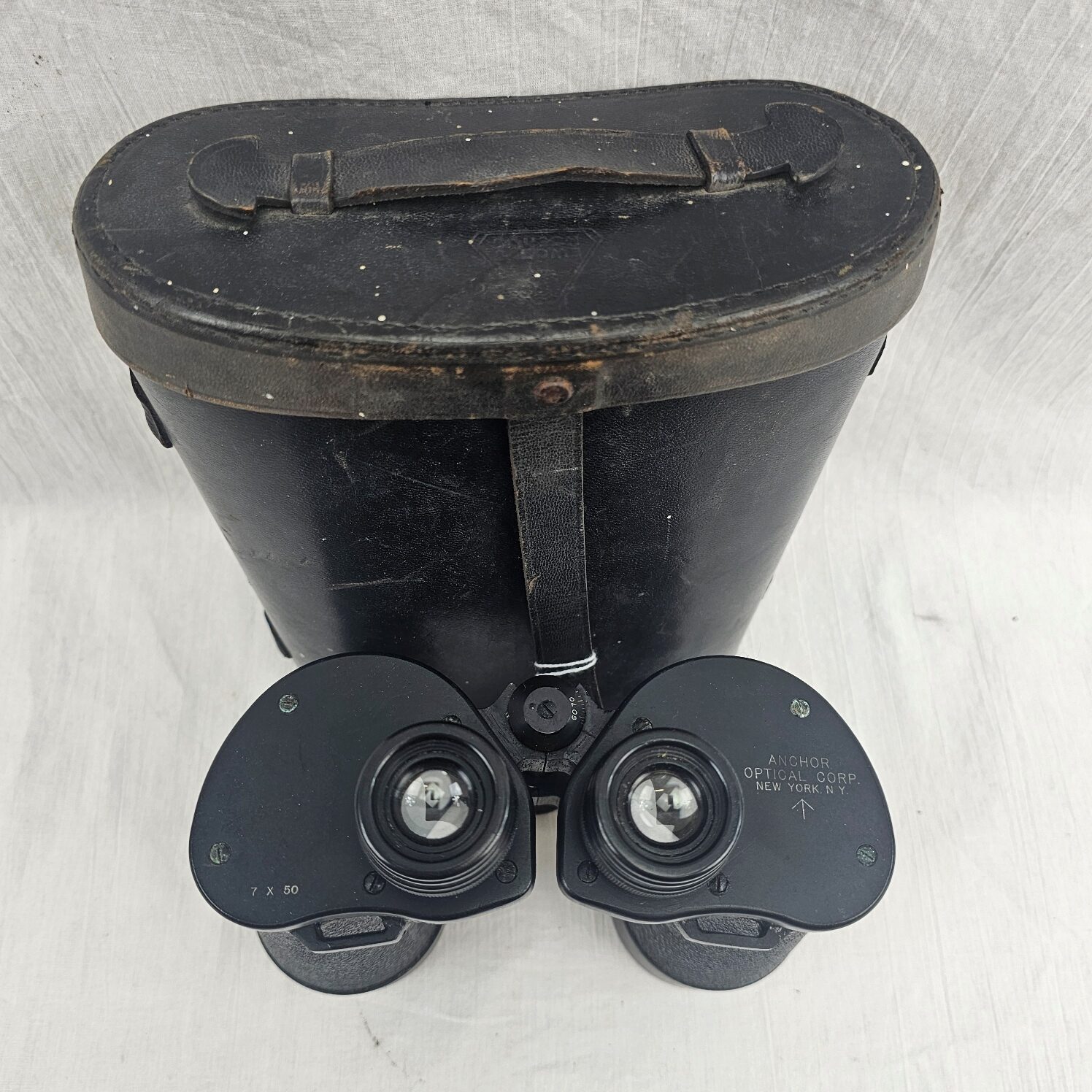 Cased WW2 British Royal Navy Anchor Corp 7 x 50 Binoculars - Image 2