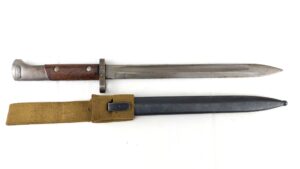Czech, Vz.24 Knife Bayonet Dated 1946, with Communist-Era Scabbard “TGF 1948” and P1937 Webbing Frog